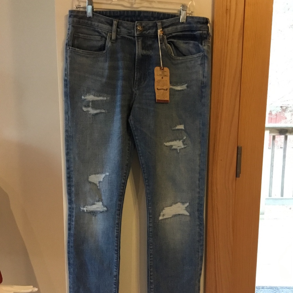 Buffalo David Bitton denim blue jeans size 32 X 34 “JIM Cropped Tapered” NEW NWT
